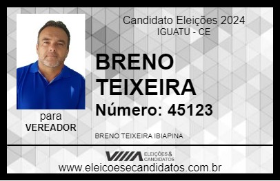 Candidato BRENO TEIXEIRA 2024 - IGUATU - Eleições