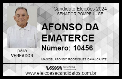 Candidato AFONSO 2024 - SENADOR POMPEU - Eleições