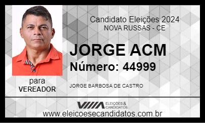 Candidato JORGE ACM 2024 - NOVA RUSSAS - Eleições