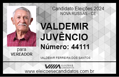 Candidato VALDEMIR JUVÊNCIO 2024 - NOVA RUSSAS - Eleições