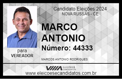 Candidato MARCO ANTONIO 2024 - NOVA RUSSAS - Eleições