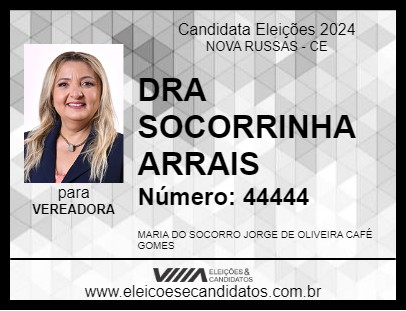 Candidato DRA SOCORRINHA ARRAIS 2024 - NOVA RUSSAS - Eleições