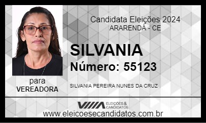 Candidato SILVANIA 2024 - ARARENDÁ - Eleições