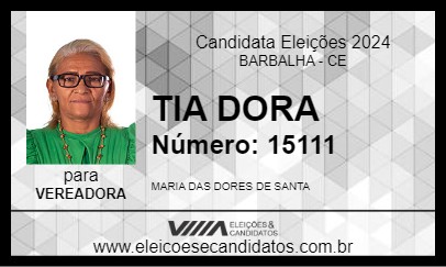 Candidato TIA DORA 2024 - BARBALHA - Eleições