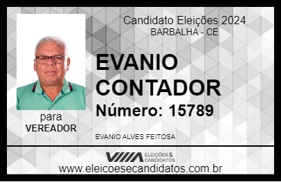 Candidato EVANIO CONTADOR 2024 - BARBALHA - Eleições