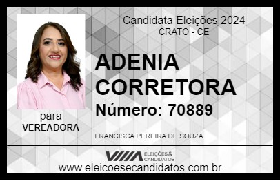 Candidato ADENIA CORRETORA 2024 - CRATO - Eleições