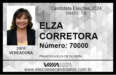 Candidato ELZA CORRETORA 2024 - CRATO - Eleições