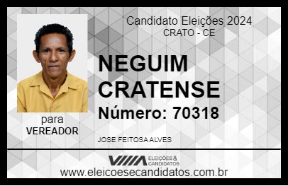 Candidato NEGUIM CRATENSE 2024 - CRATO - Eleições