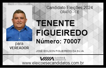 Candidato TENENTE FIGUEIREDO 2024 - CRATO - Eleições