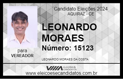 Candidato LEONARDO MORAES 2024 - AQUIRAZ - Eleições