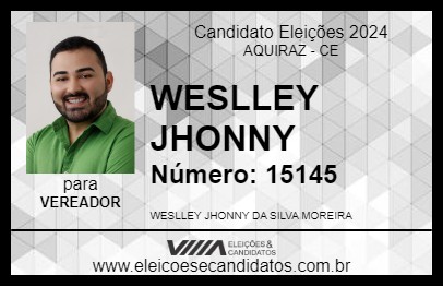 Candidato WESLLEY JHONNY 2024 - AQUIRAZ - Eleições