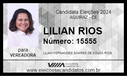 Candidato LILIAN RIOS 2024 - AQUIRAZ - Eleições