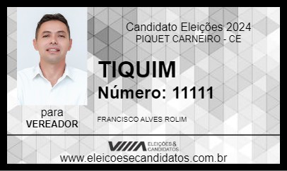 Candidato TIQUIM 2024 - PIQUET CARNEIRO - Eleições