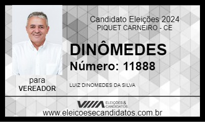 Candidato DINÔMEDES 2024 - PIQUET CARNEIRO - Eleições