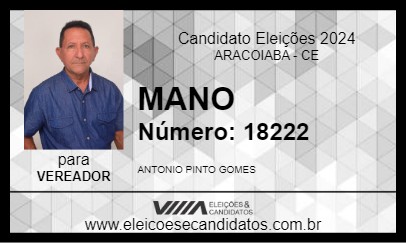 Candidato MANO 2024 - ARACOIABA - Eleições