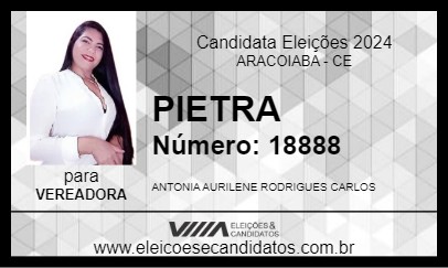 Candidato PIETRA 2024 - ARACOIABA - Eleições