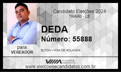 Candidato DEDA 2024 - TRAIRI - Eleições