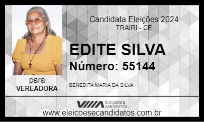 Candidato EDITE SILVA 2024 - TRAIRI - Eleições