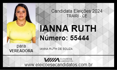 Candidato IANNA RUTH 2024 - TRAIRI - Eleições