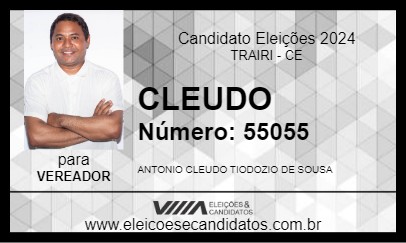 Candidato CLEUDO 2024 - TRAIRI - Eleições