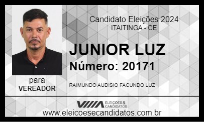 Candidato JUNIOR LUZ 2024 - ITAITINGA - Eleições