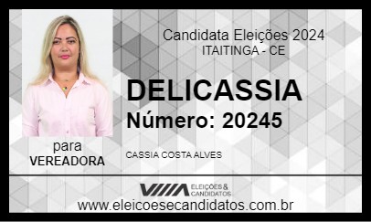 Candidato DELICASSIA 2024 - ITAITINGA - Eleições