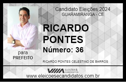 Candidato RICARDO PONTES 2024 - GUARAMIRANGA - Eleições