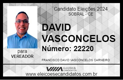 Candidato DAVID VASCONCELOS 2024 - SOBRAL - Eleições