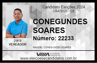 Candidato CONEGUNDES SOARES 2024 - CRATEÚS - Eleições