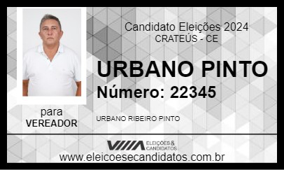 Candidato URBANO PINTO 2024 - CRATEÚS - Eleições