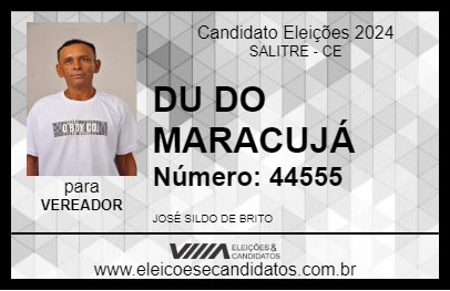 Candidato DU DO MARACUJÁ 2024 - SALITRE - Eleições