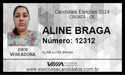 Candidato ALINE BRAGA 2024 - CROATÁ - Eleições