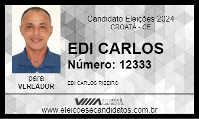 Candidato EDI CARLOS 2024 - CROATÁ - Eleições