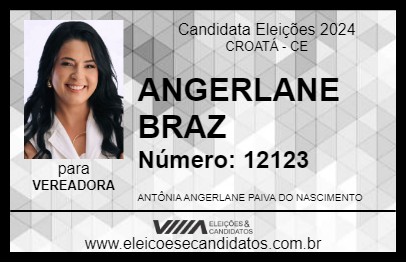 Candidato ANGERLANE BRAZ 2024 - CROATÁ - Eleições