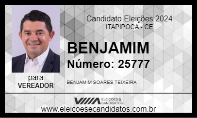 Candidato BENJAMIM 2024 - ITAPIPOCA - Eleições