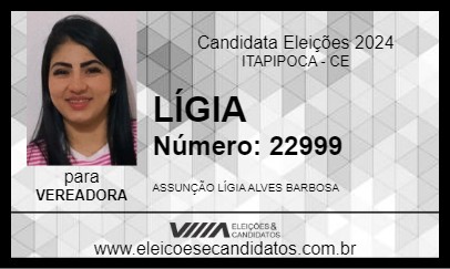 Candidato LÍGIA 2024 - ITAPIPOCA - Eleições