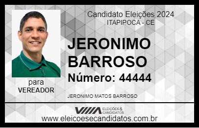 Candidato JERONIMO BARROSO 2024 - ITAPIPOCA - Eleições