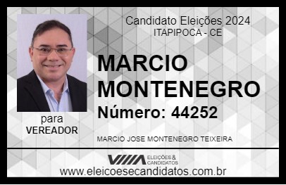 Candidato MARCIO MONTENEGRO 2024 - ITAPIPOCA - Eleições