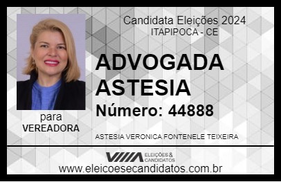 Candidato ADVOGADA ASTESIA 2024 - ITAPIPOCA - Eleições