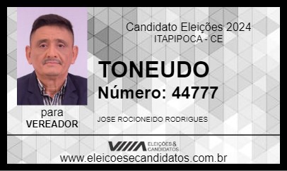 Candidato TONEUDO 2024 - ITAPIPOCA - Eleições