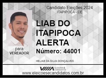 Candidato LIAB DO ITAPIPOCA ALERTA 2024 - ITAPIPOCA - Eleições