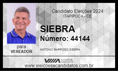 Candidato SIEBRA 2024 - ITAPIPOCA - Eleições