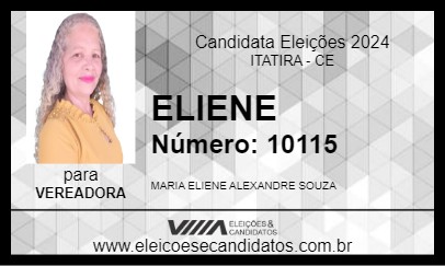 Candidato ELIENE 2024 - ITATIRA - Eleições