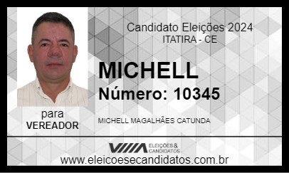 Candidato MICHELL 2024 - ITATIRA - Eleições