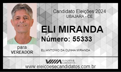 Candidato ELI MIRANDA 2024 - UBAJARA - Eleições