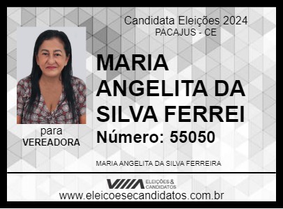 Candidato MARIA ANGELITA DA SILVA FERREI 2024 - PACAJUS - Eleições