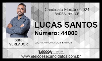 Candidato LUCAS SANTOS 2024 - BARBALHA - Eleições