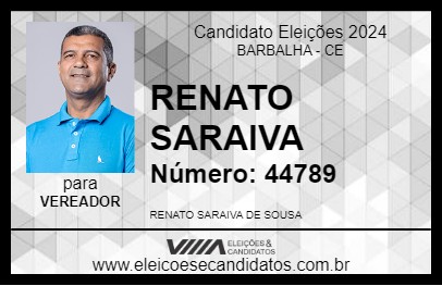 Candidato RENATO SARAIVA 2024 - BARBALHA - Eleições