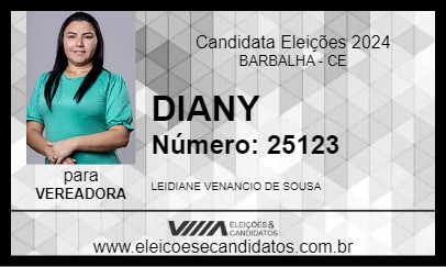 Candidato DIANY 2024 - BARBALHA - Eleições