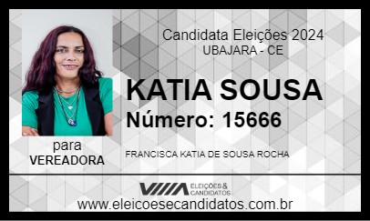 Candidato KATIA SOUSA 2024 - UBAJARA - Eleições